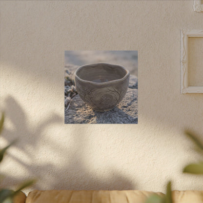 Seijaku Ceramic Bowl Canvas Art - Japandi Japanese Pattern