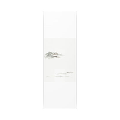 Winter Mountain Mist Minimal Line Canvas Art | Elegant Decor