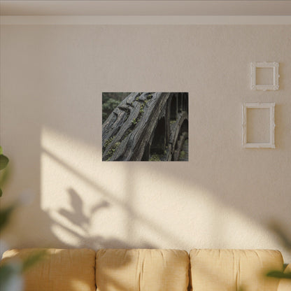Overcast Wooden Bridge Canvas Art - Japandi Kanso