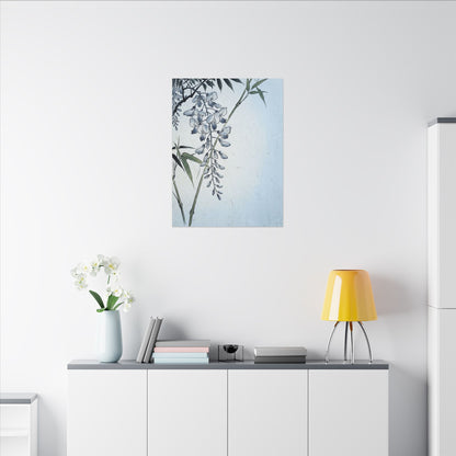Zen Wisteria in Moonlight | Ukiyo E Inspired Canvas Art