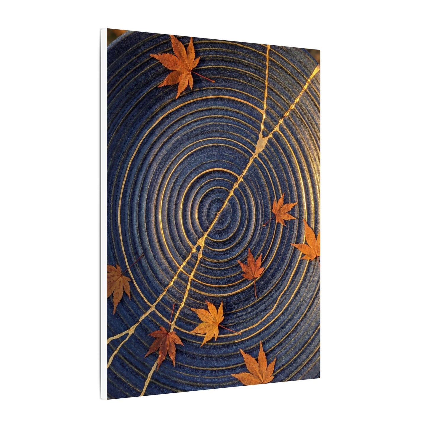 Water Ripple Gold Repair Canvas Art | Healing Kintsugi Art