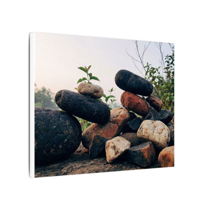 River Stones Canvas Art | Spring Kintsugi Broken Beauty Art