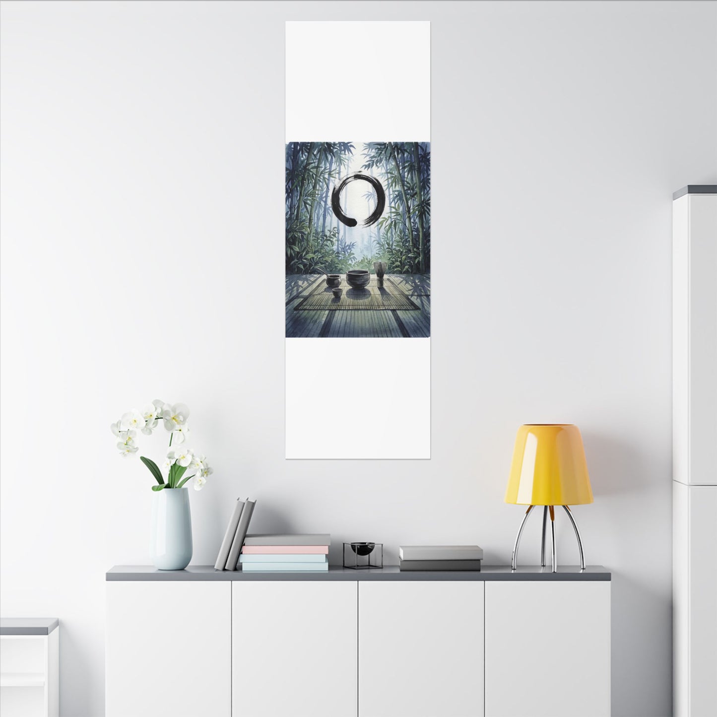 Seijaku Tea Ceremony Canvas Art - Zen Enso