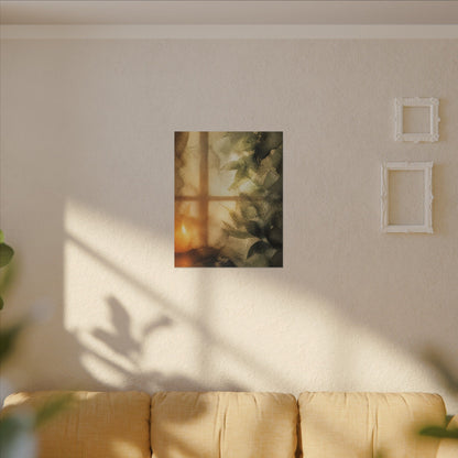Cozy Shoji Screen Canvas Art - Watercolor Japandi