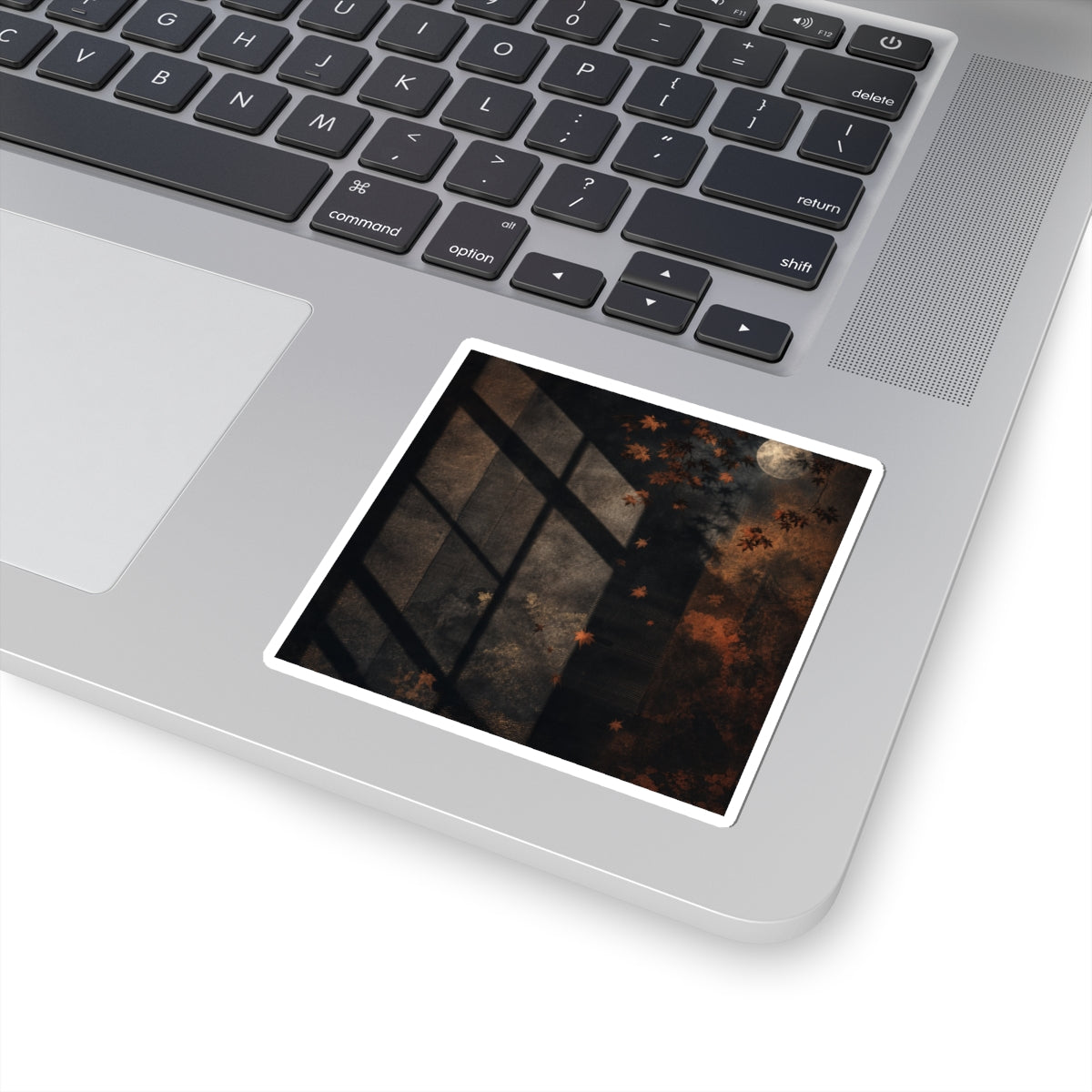 Shadow Play Dark Texture Sticker | Sophisticated Dark Japandi Art