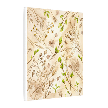 Spring Dried Flowers Watercolor Canvas Art | Earthy Decor