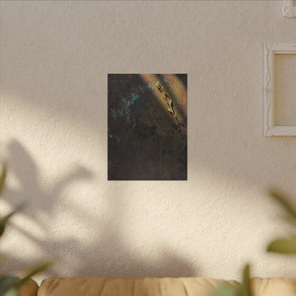 Golden Hour Rust Patina Canvas Art - Dark Japandi Ma
