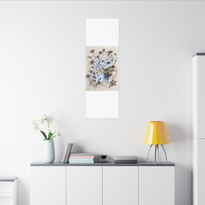 Dried Flowers Minimal Line Canvas Art | Elegant Japandi Art