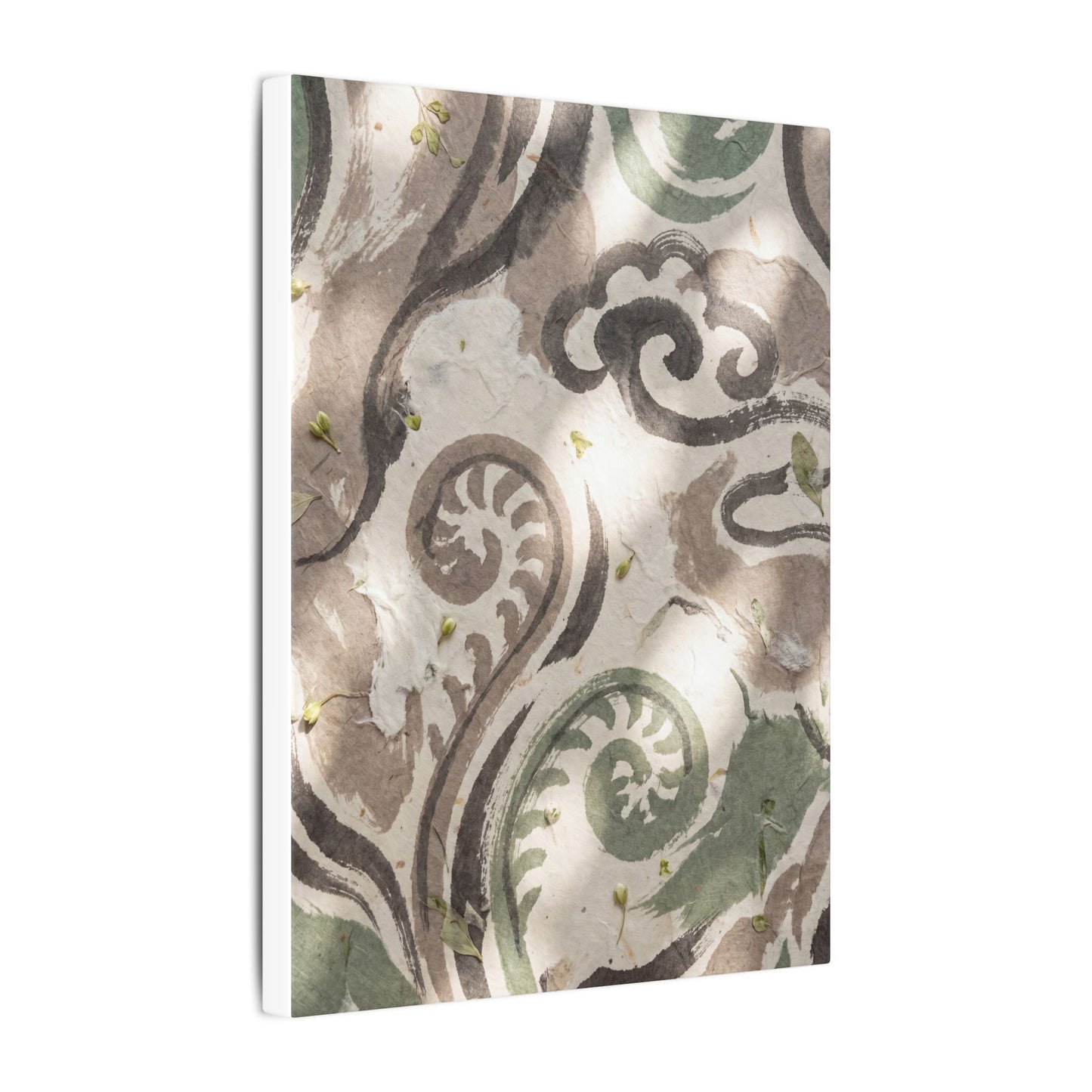 Dappled Ink Brushstroke Canvas Art - Japandi Ma