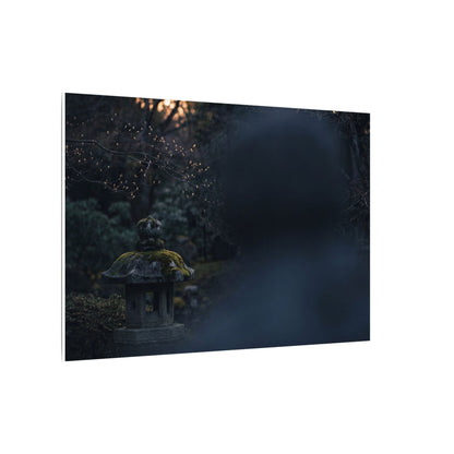 Spring Stone Lantern Moody Minimal Canvas Art | Bold Decor