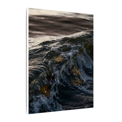 Dark Japandi Ocean Wave in Dawn | Moody Minimal Canvas Art