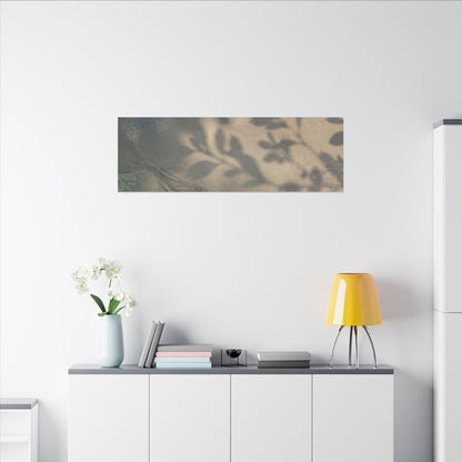 Japandi Shadow Play in Moonlight | Texture Canvas Art