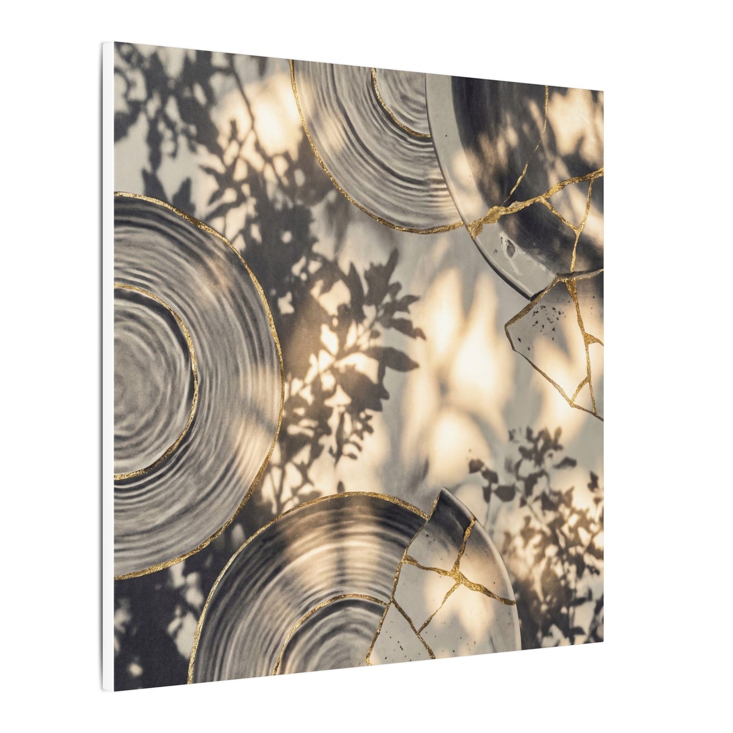 Healing Water Ripple Canvas Art - Gold Vein Kintsugi