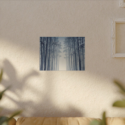 Bamboo Grove Canvas Art | Winter Zen Ukiyo E Inspired Art