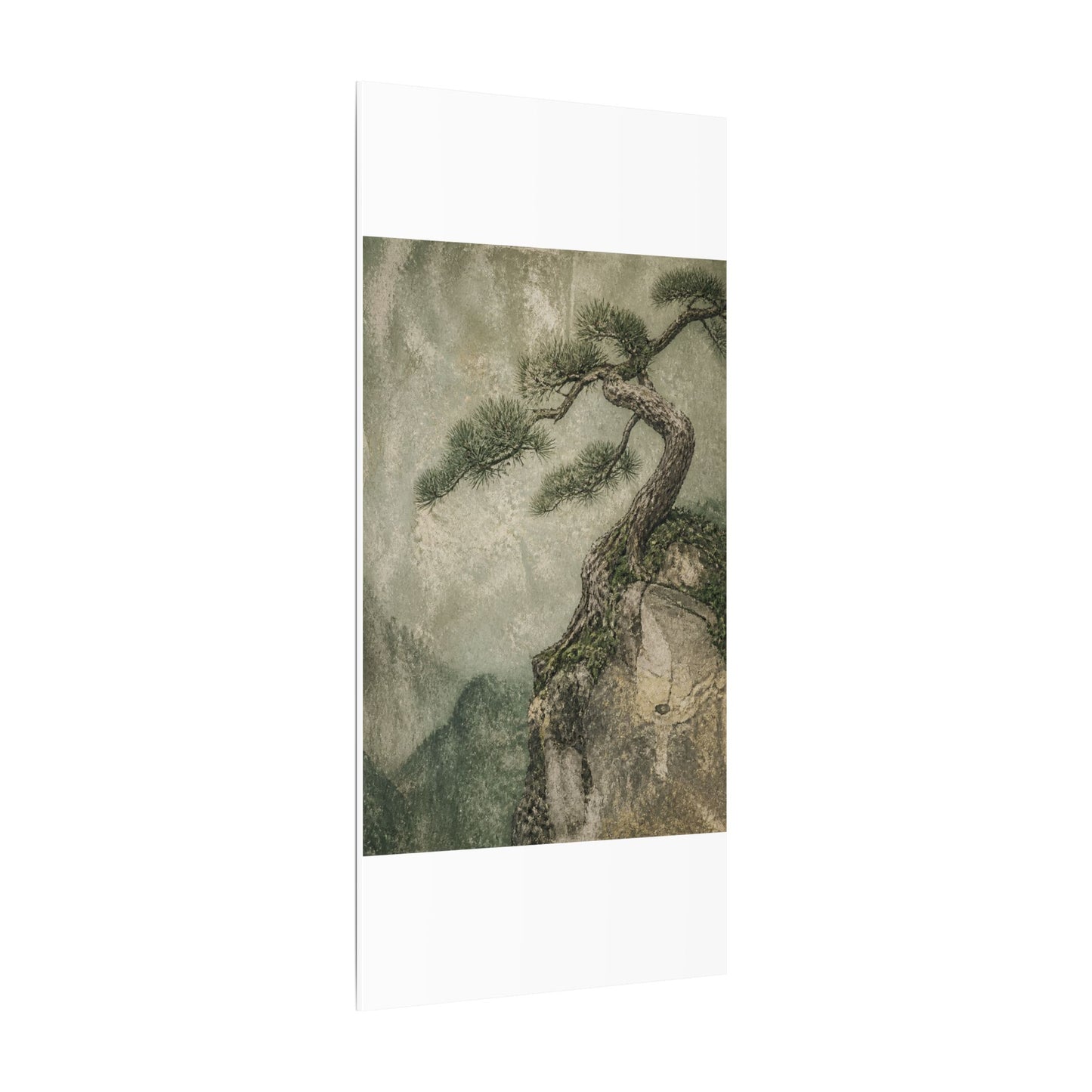 Fukinsei Pine Tree Canvas Art - Japandi Texture