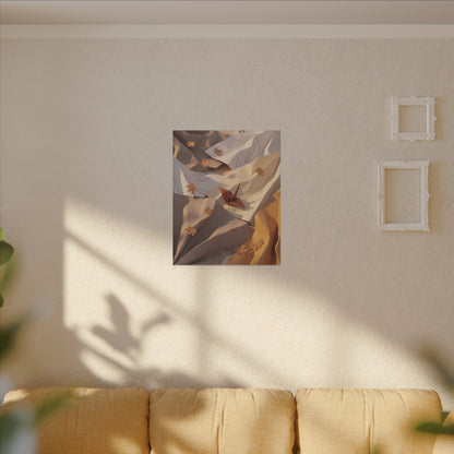 Autumn Paper Fold Minimal Line Canvas Art | Cozy Decor