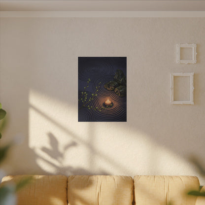 Mono No Aware Rock Garden Canvas Art - Zen Ukiyo E Inspired