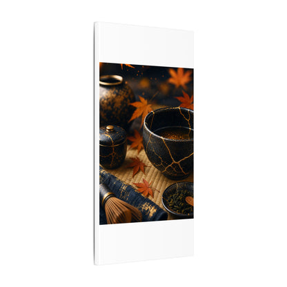 Seijaku Tea Ceremony Canvas Art - Kintsugi Gold Repair