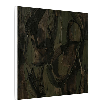 Mixed Media Dark Japandi Textured Canvas Art