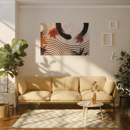 Tranquil Rock Garden Canvas Art - Enso Zen