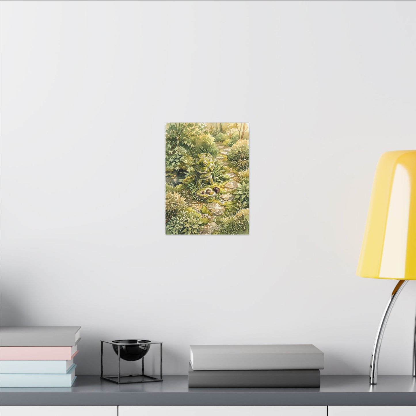 Datsuzoku Stone Lantern Canvas Art - Japandi Watercolor