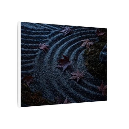 Rock Garden Canvas Art | Autumn Dark Japandi Dark Texture Art