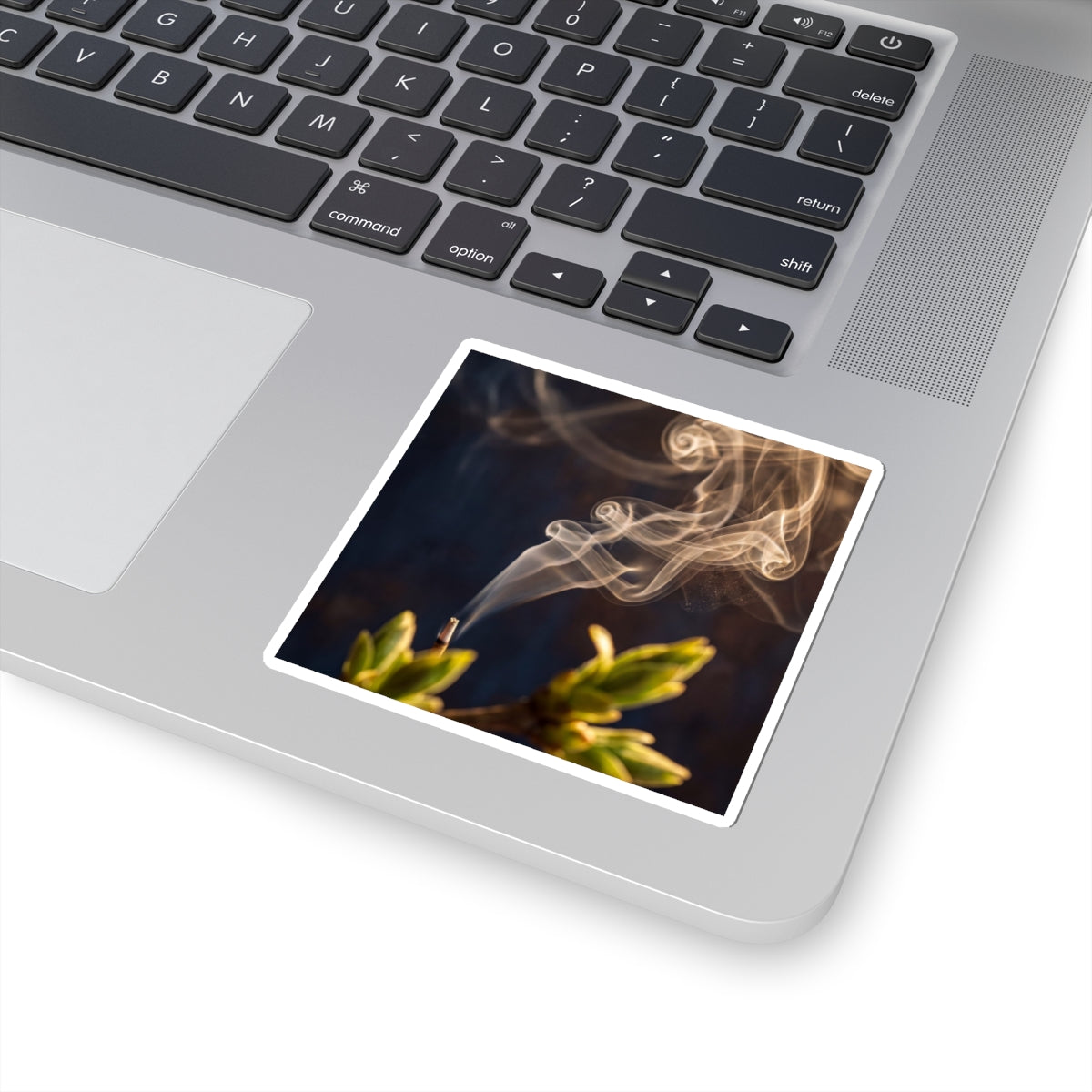 Incense Smoke Sticker | Spring Dark Japandi Dark Texture Art Art Print