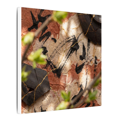 Datsuzoku Ink Brushstroke Canvas Art - Kintsugi Gold Repair