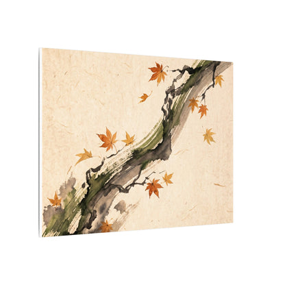 Ink Brushstroke Autumn Canvas Art | Zen Calm Design