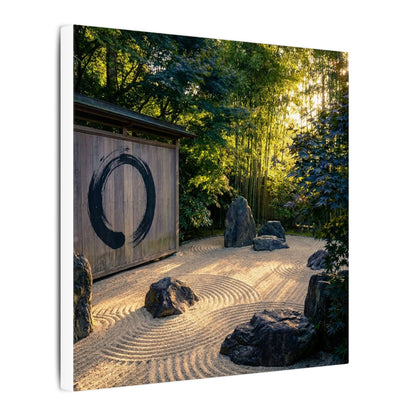 Rock Garden Enso Canvas Art | Tranquil Zen Art
