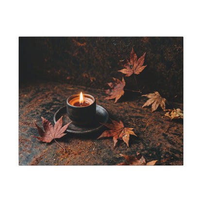 Dark Japandi Rust Patina in Candlelight | Shadow Zen Canvas Art Art Print
