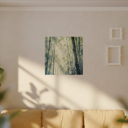 Bamboo Grove Spring Canvas Art | Zen Serene Design