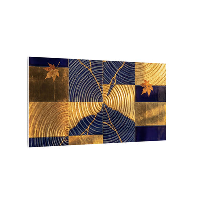 Autumn Water Ripple Crackle Gold Canvas Art | Artful Decor