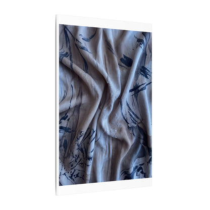 Silk Drape Winter Canvas Art | Japandi Earthy Design