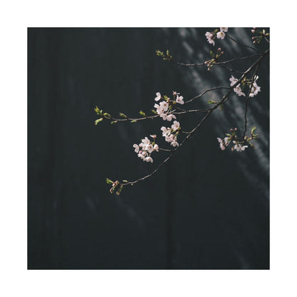 Cherry Blossom Spring Canvas Art | Dark Japandi Sophisticated Design