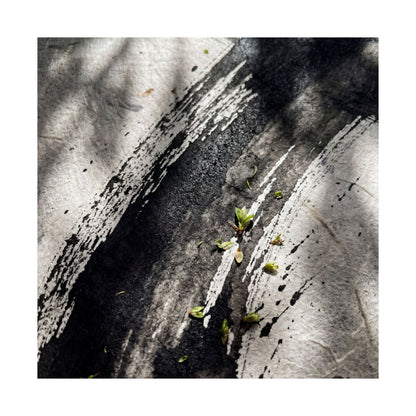 Shibui Ink Brushstroke Wall Art Print - Dark Japandi Moody Minimal