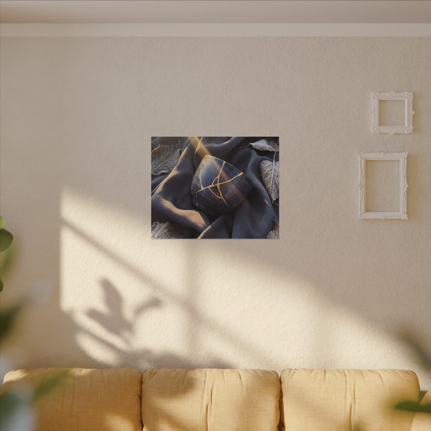 Winter Silk Drape Gold Repair Canvas Art | Artful Decor