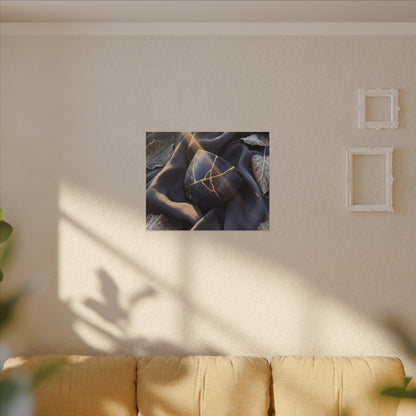 Winter Silk Drape Gold Repair Canvas Art | Artful Decor
