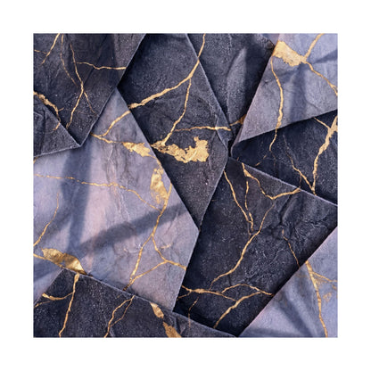 Artful Paper Fold Wall Art Print - Gold Vein Kintsugi