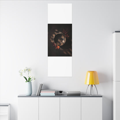 Ceramic Bowl Canvas Art | Autumn Dark Japandi Dark Texture Art