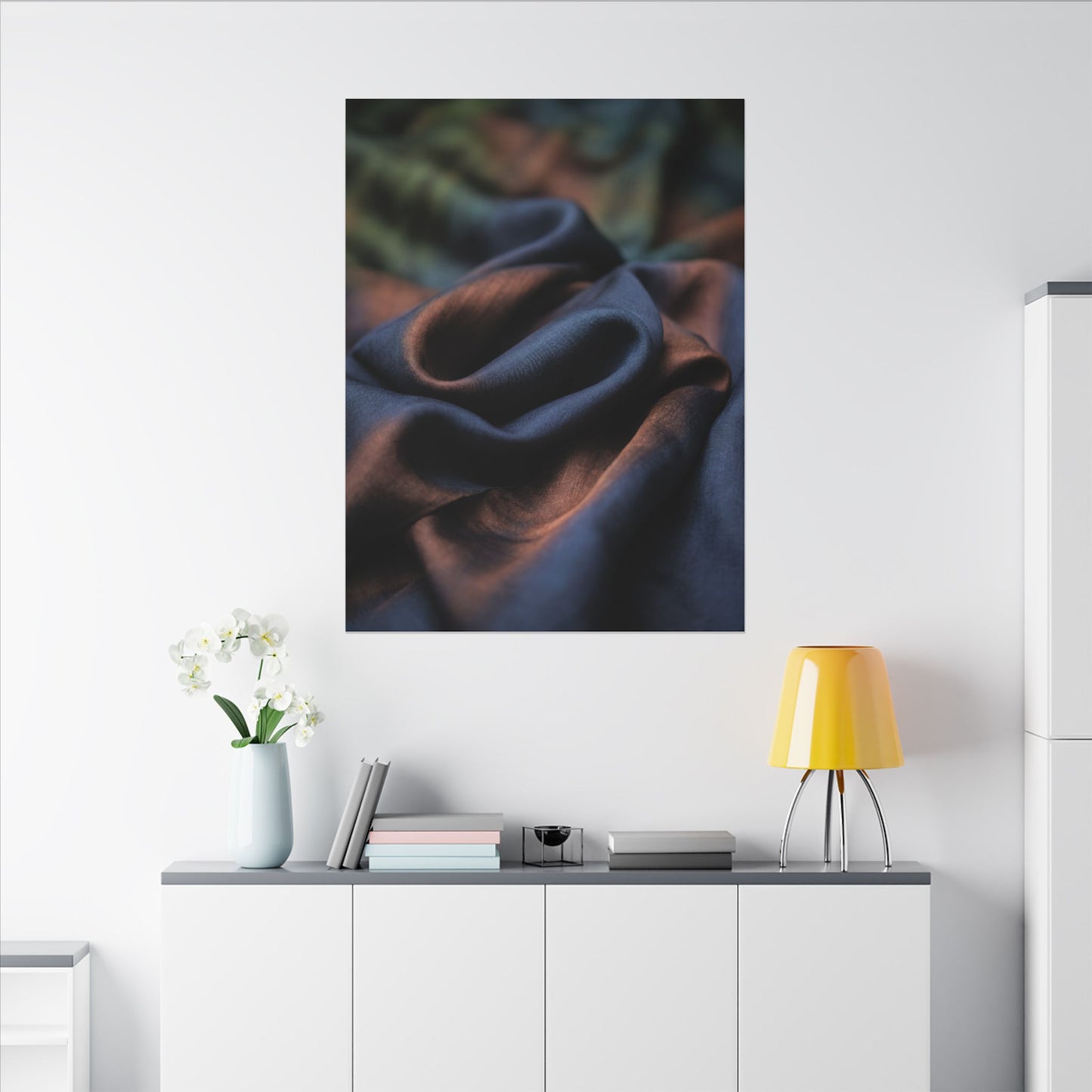 Summer Silk Drape Shadow Zen Canvas Art | Sophisticated Decor