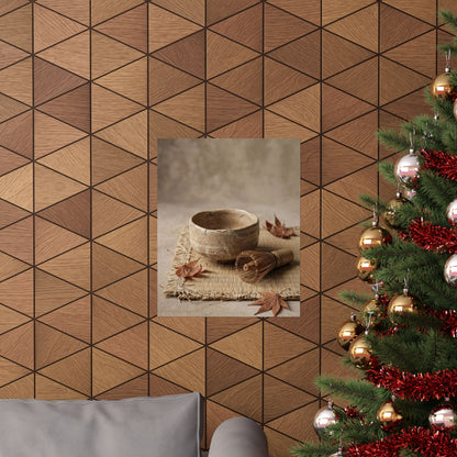 Tea Ceremony Autumn Wall Art Print | Japandi Warm Design