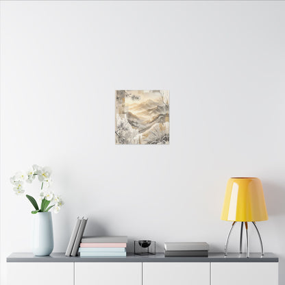 Shibui Mountain Mist Canvas Art - Japandi Japanese Pattern