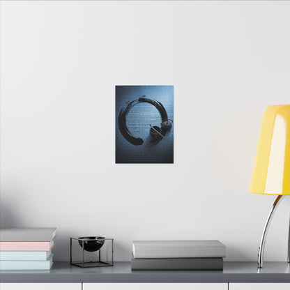 Winter Tea Ceremony Enso Canvas Art | Peaceful Decor