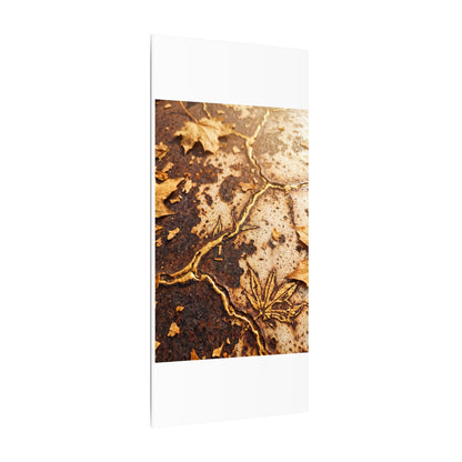 Kintsugi Rust Patina in Golden Hour | Gold Vein Canvas Art