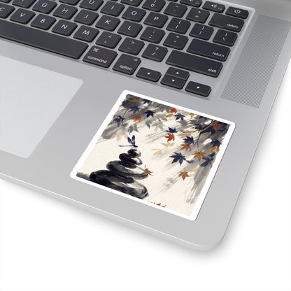 Zen River Stones in Dappled | Sumi E Sticker