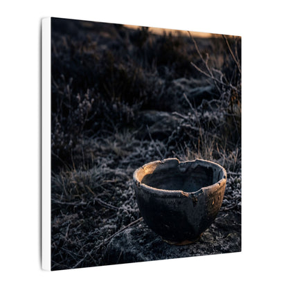 Kanso Ceramic Bowl Canvas Art - Dark Japandi Dark Texture