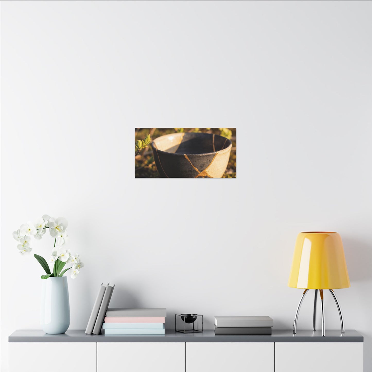 Seijaku Broken Pottery Canvas Art - Kintsugi Gold Repair