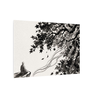 Serene Incense Smoke Canvas Art - Ukiyo E Inspired Zen