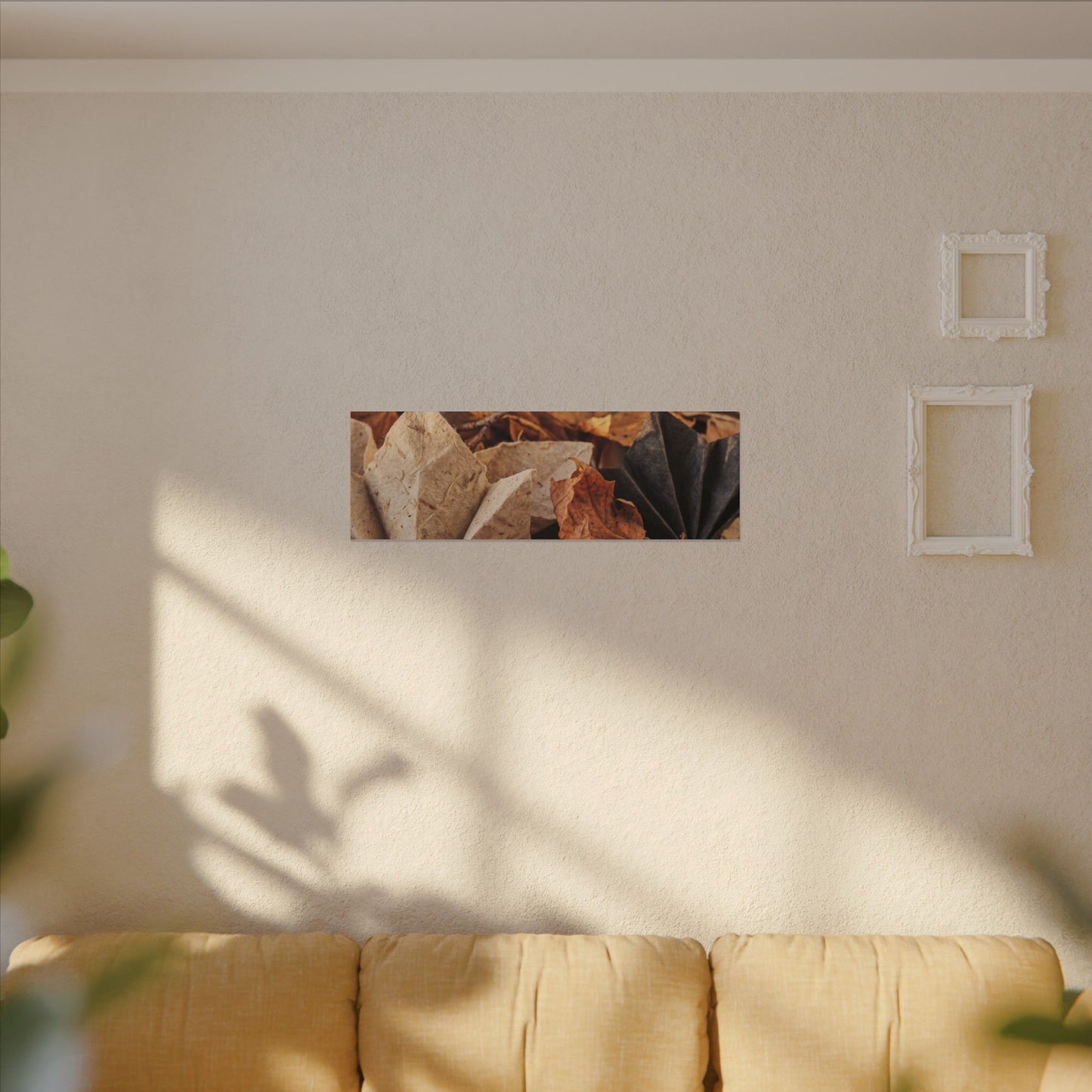 Paper Fold Texture Canvas Art | Elegant Japandi Art